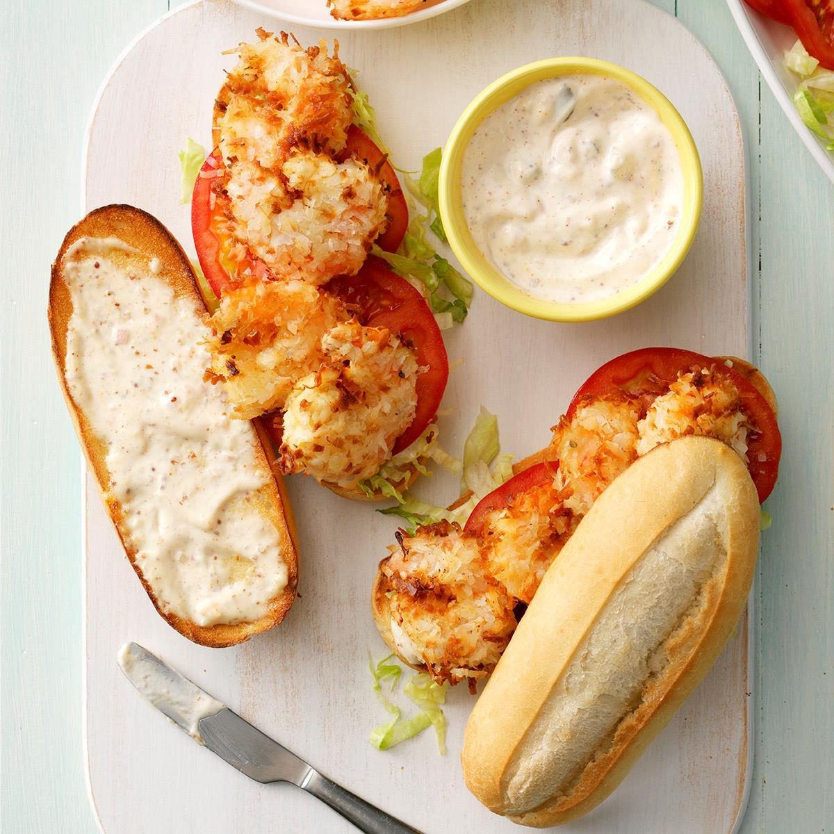 Air-Fryer Shrimp Po’boys