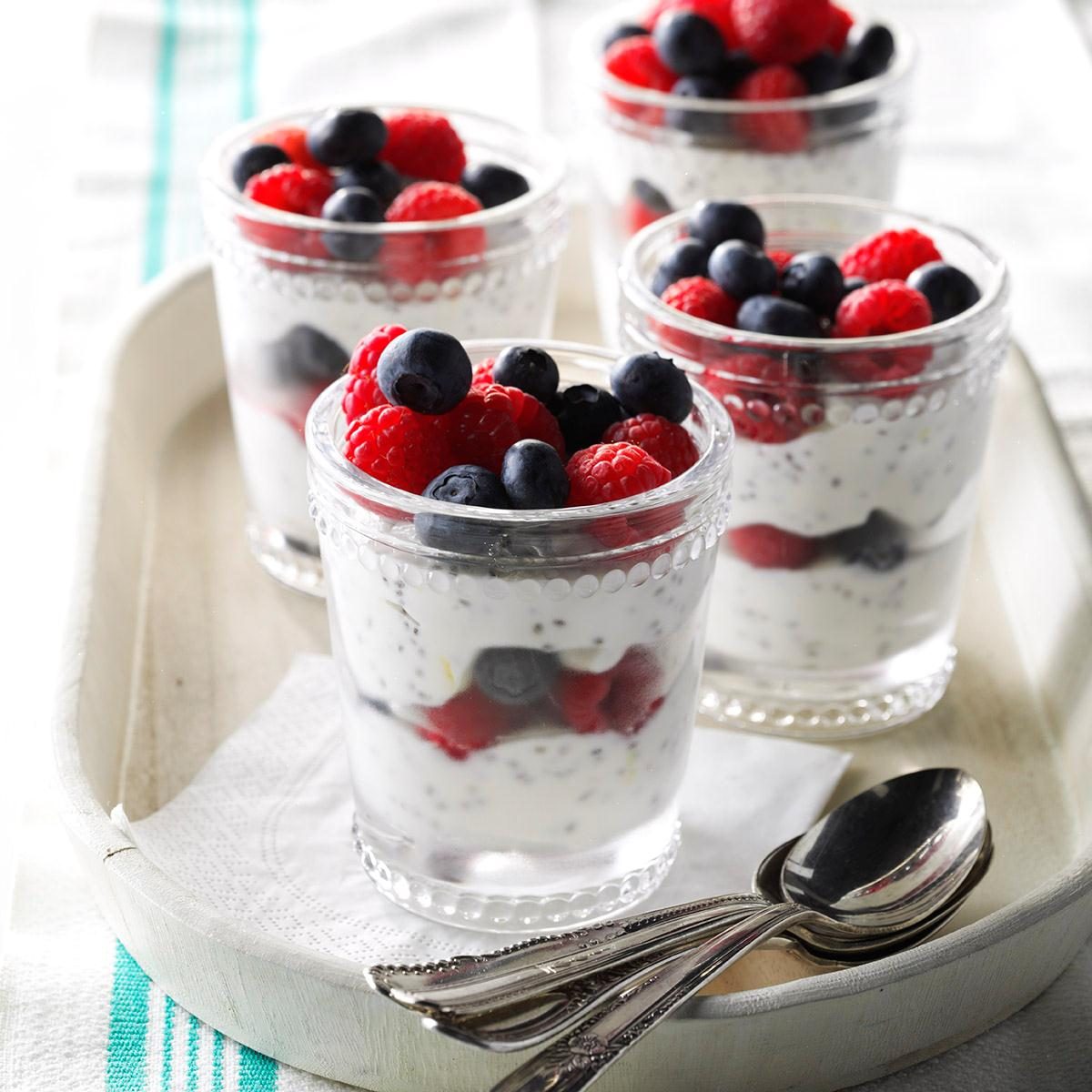 Lemon chia seed parfaits