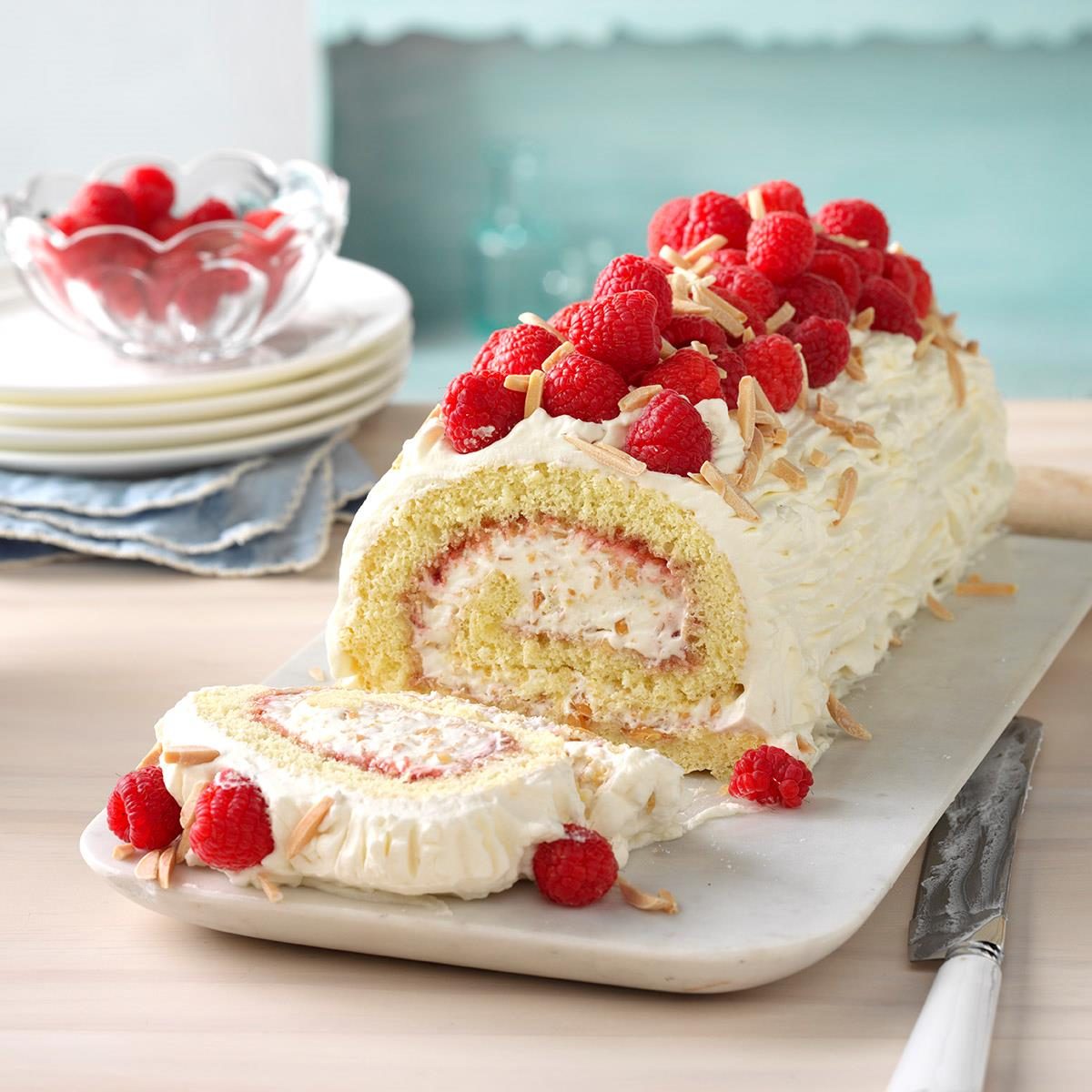 Raspberry-Almond Jelly Roll