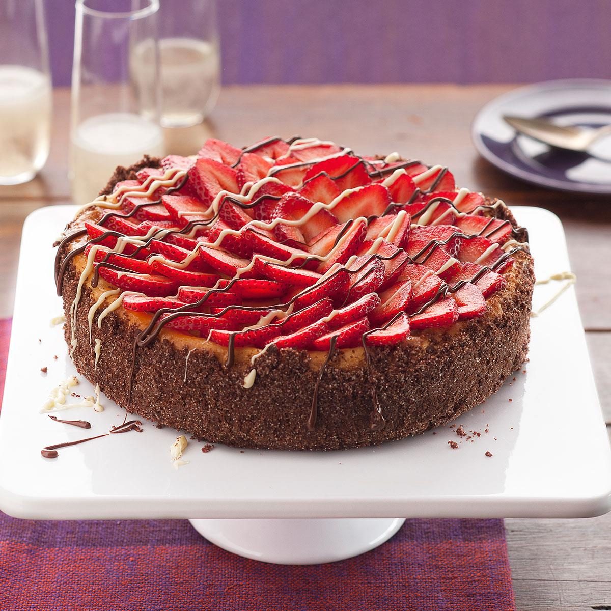 Strawberries and Champagne Cheesecake