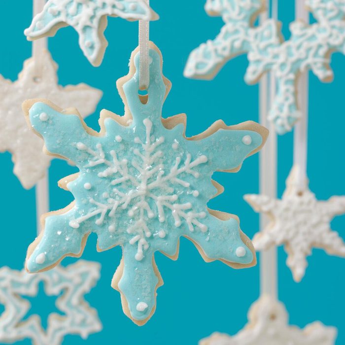 Snowflake cookie ornaments