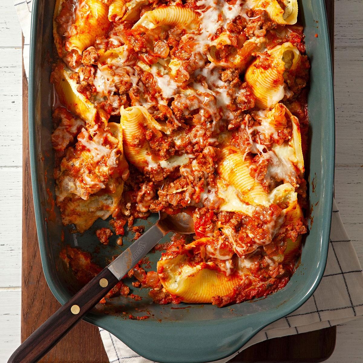 Easy Beef Stuffed Shells