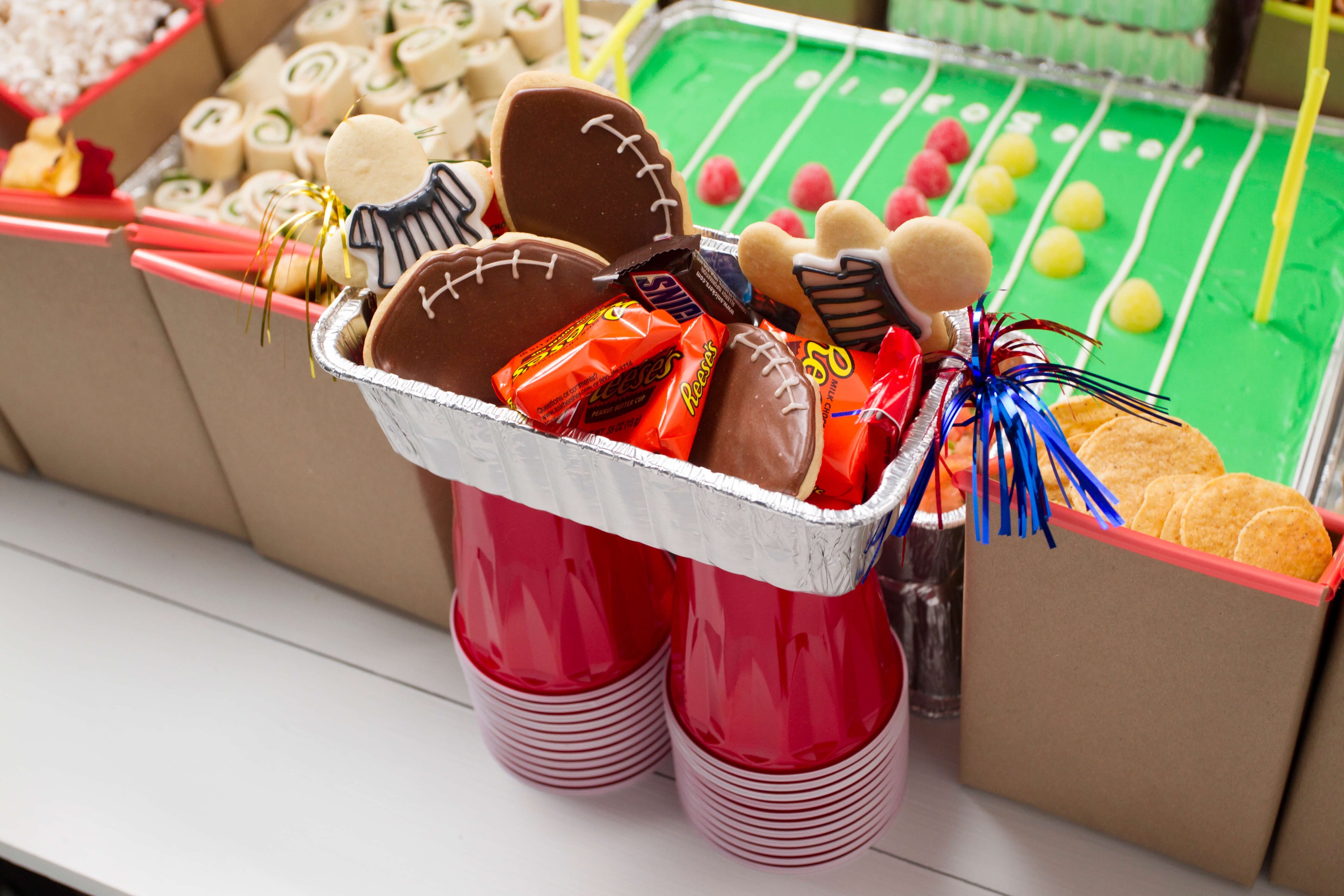 superbowl snack stadium box