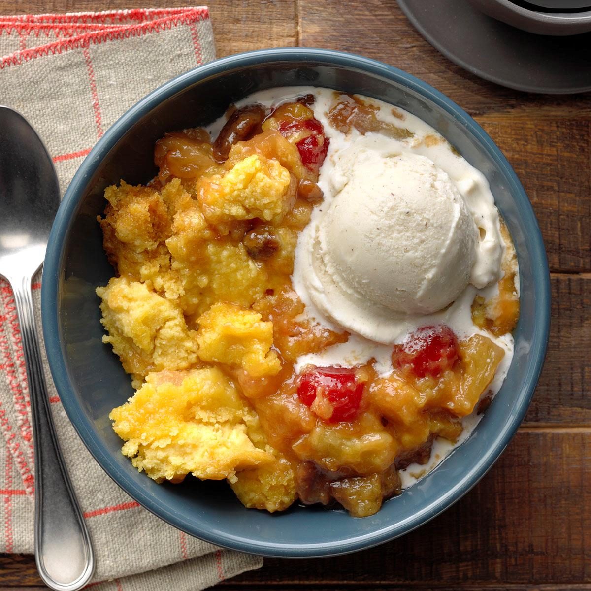 Slow-Cooker Pineapple Upside-Down Dump Cake