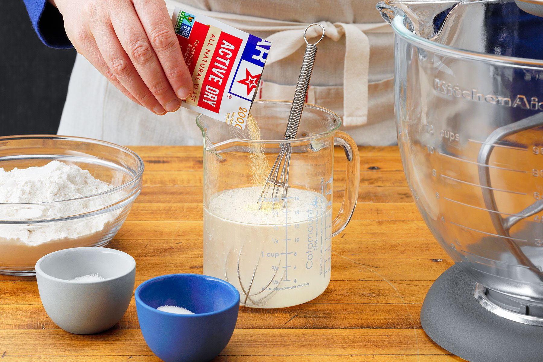 Soft Pretzel Proofing the Yeast