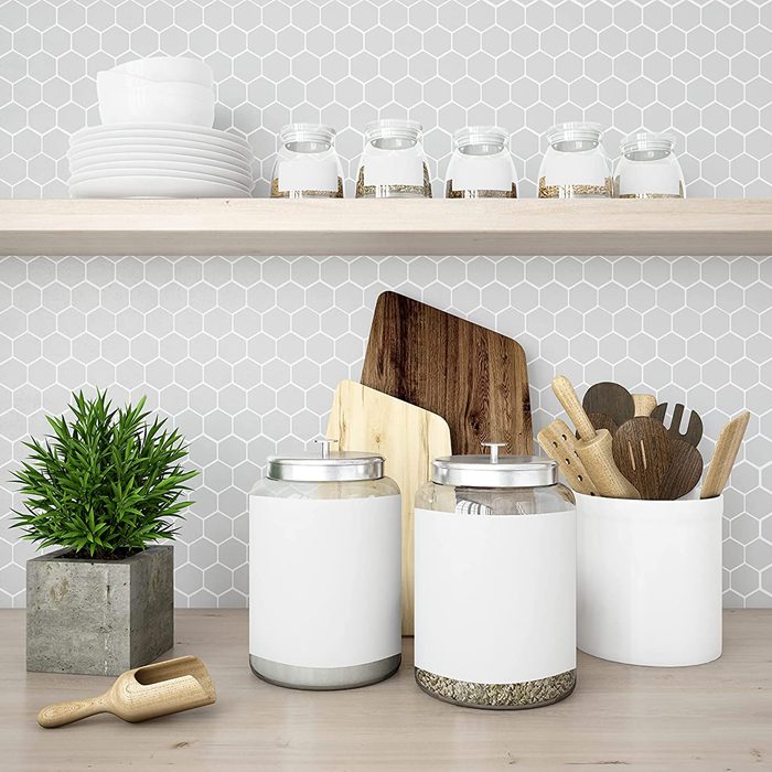 Hexagon Peel And Stick Backsplash