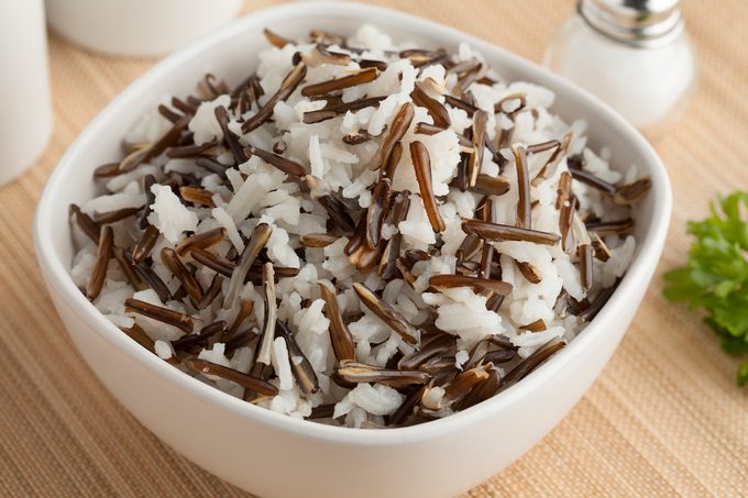 A bowl of wild rice.