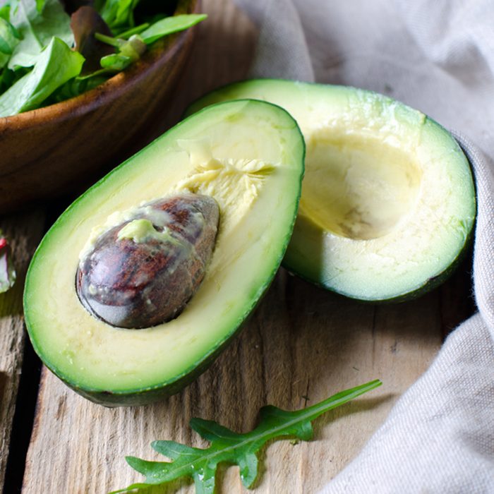 Avocado and salad mix