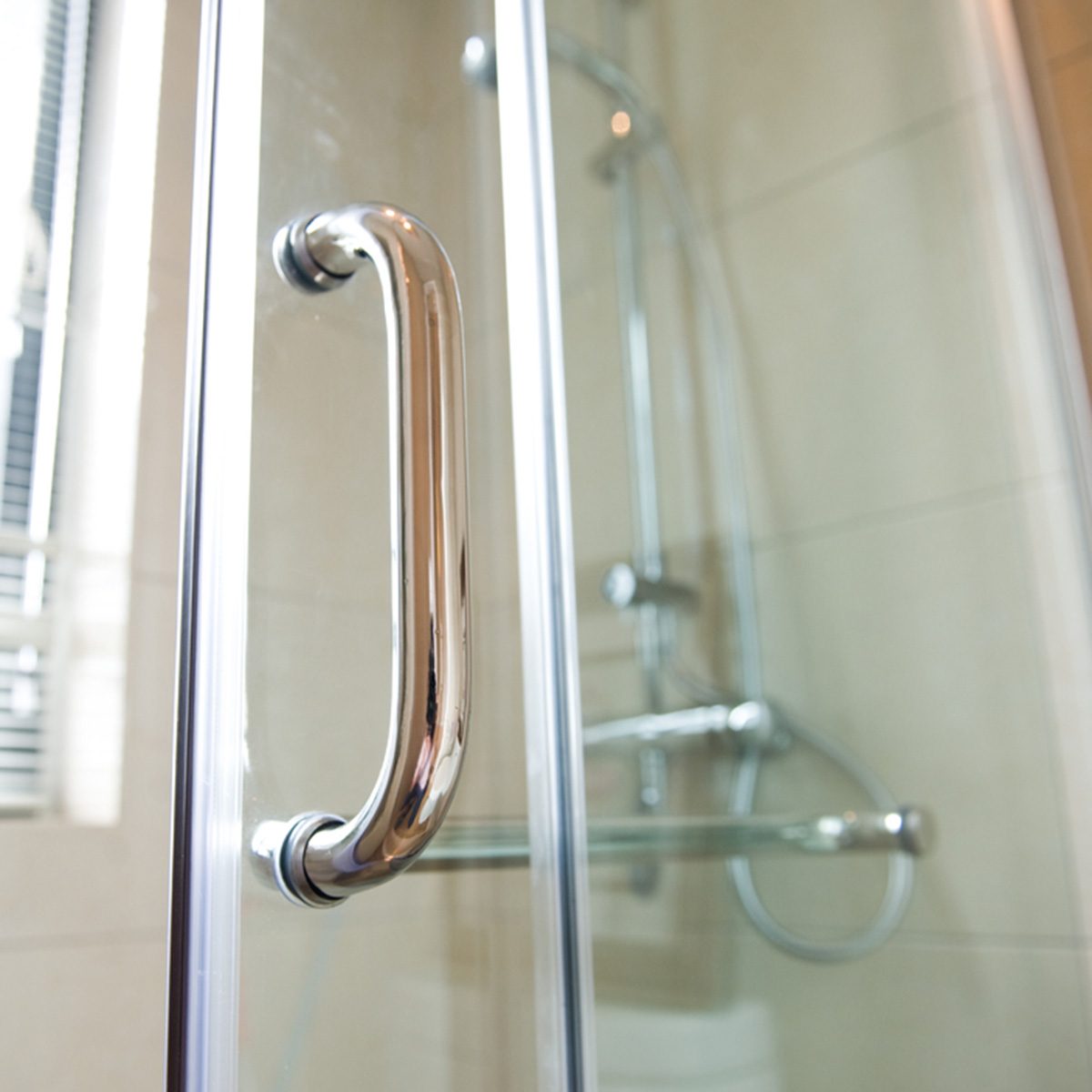 detail of a modern glass shower cabin.; Shutterstock ID 476442508; Job (TFH, TOH, RD, BNB, CWM, CM): Taste of Home