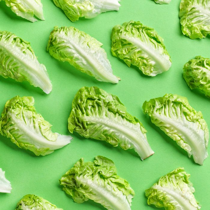 Pattern of lettuce leaves
