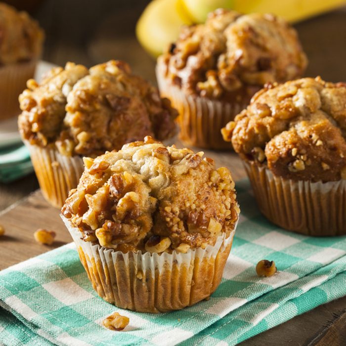 Homemade Banana Nut Muffins Ready to Eat; Shutterstock ID 246281428