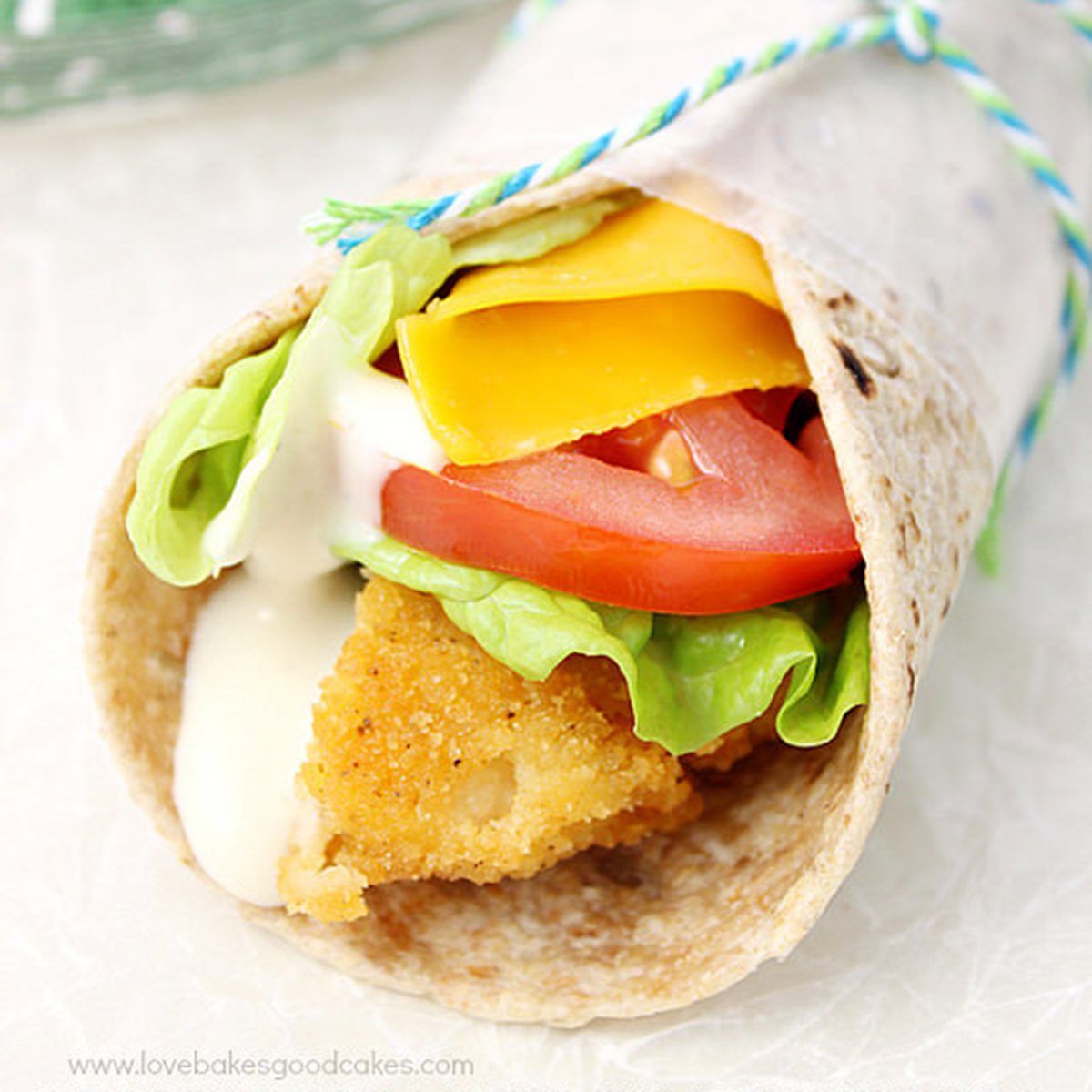 Crispy chicken snack wrap