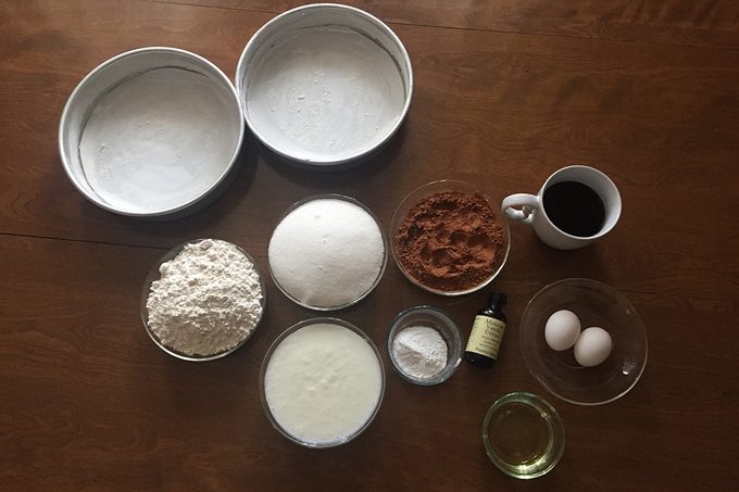 we tried Ina Garten's chocolate cake