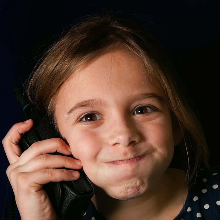 Kid pulling phone prank