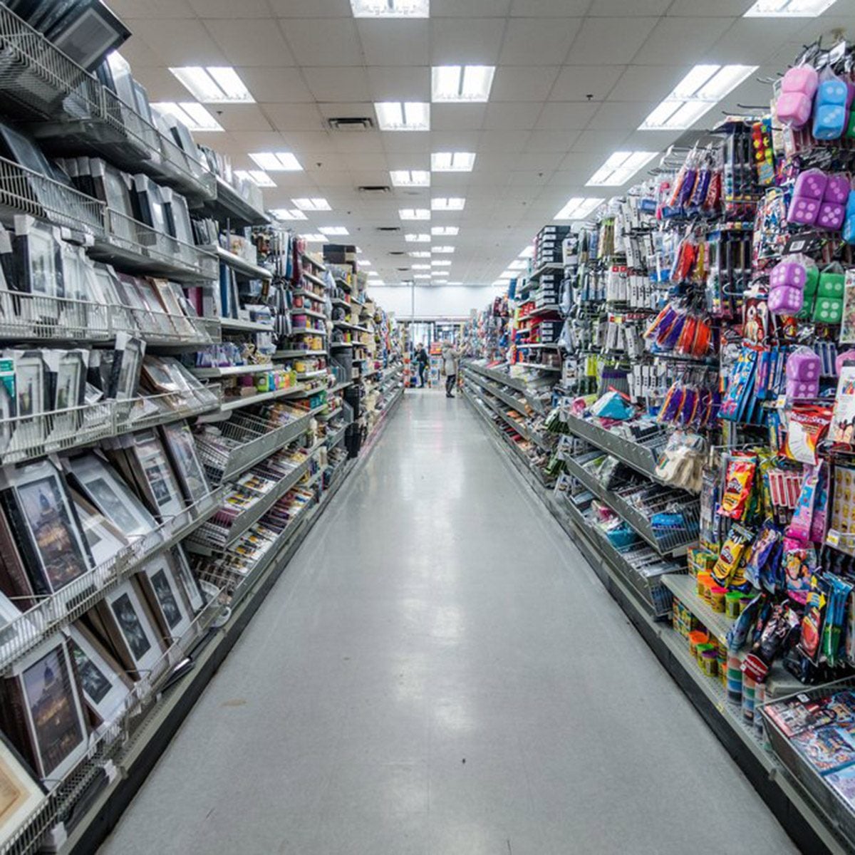 Dollar store aisle