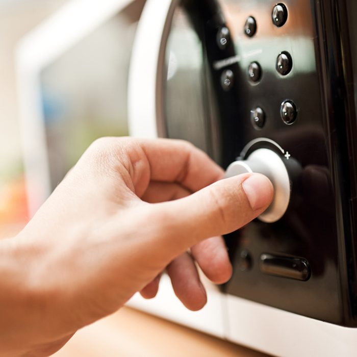 Using microwave oven