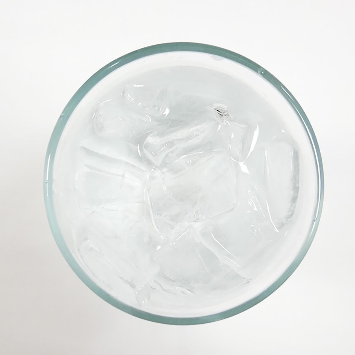 Top view glass of water