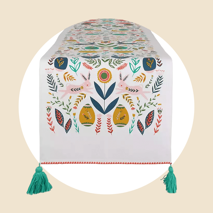 Easter Garden Folk Table Runner
