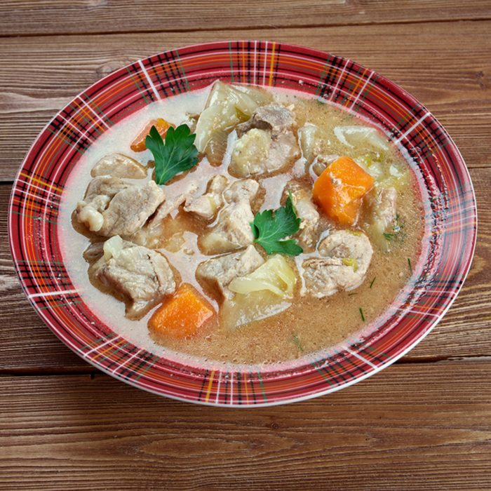 Kentucky Burgoo Stew. slow-cooked mishmash of meats and vegetables stew