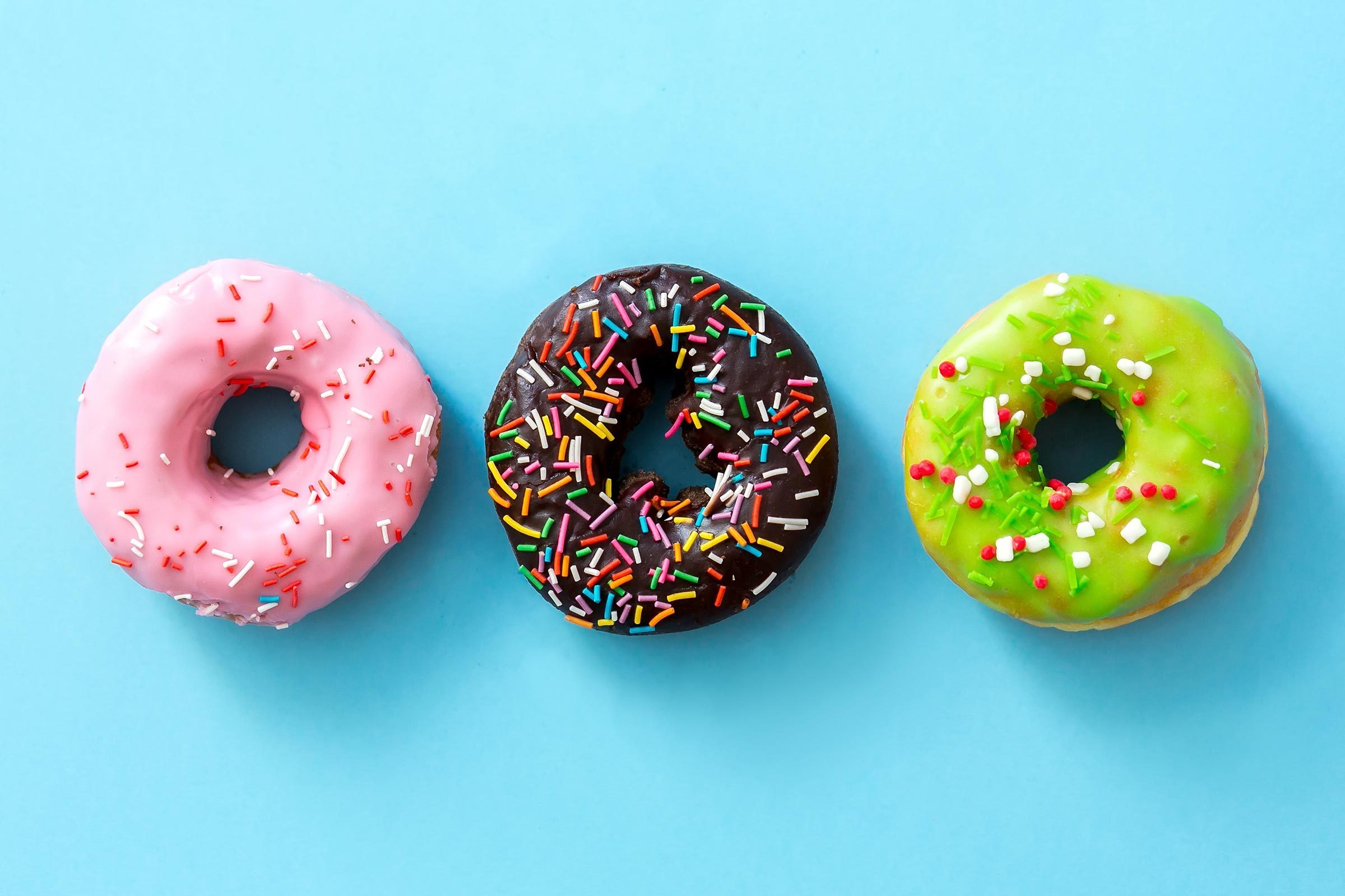 donuts blue background
