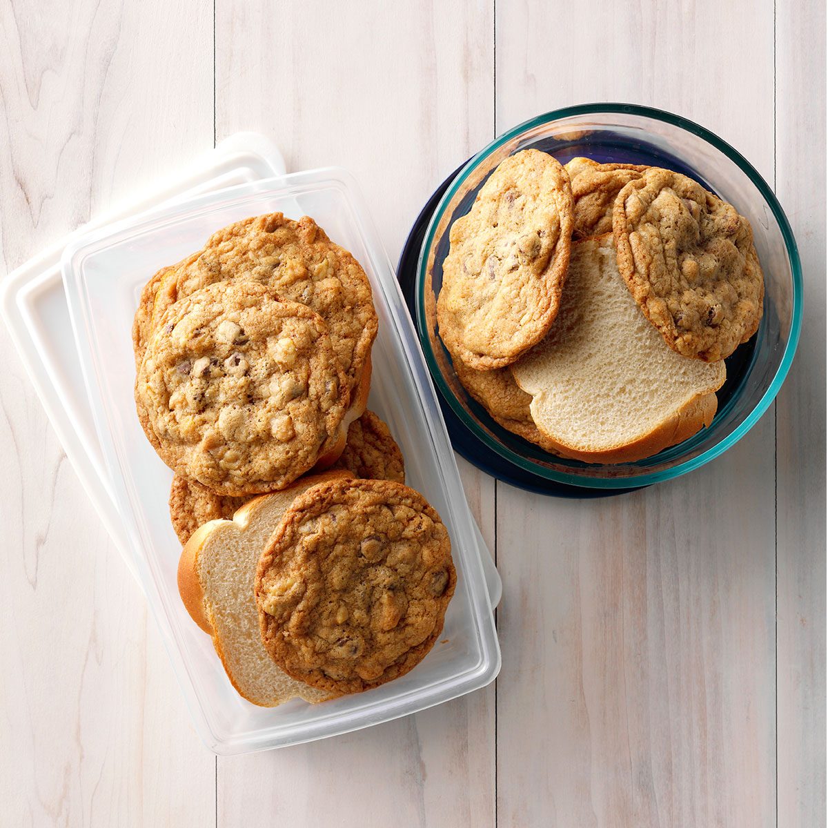  White Bread Slices in Cookie Container
