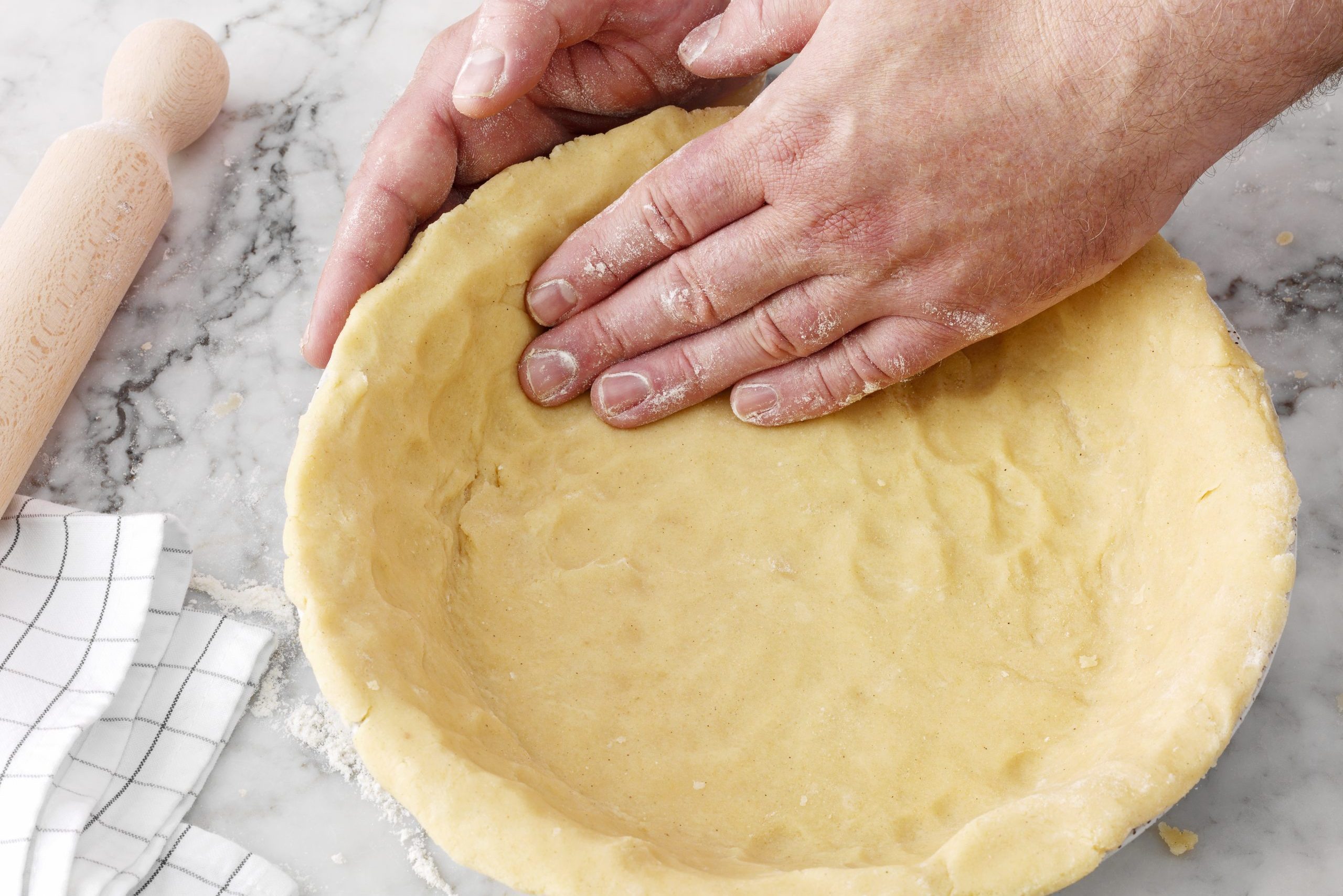 Gluten-Free Pie Pastry crust on baking pan