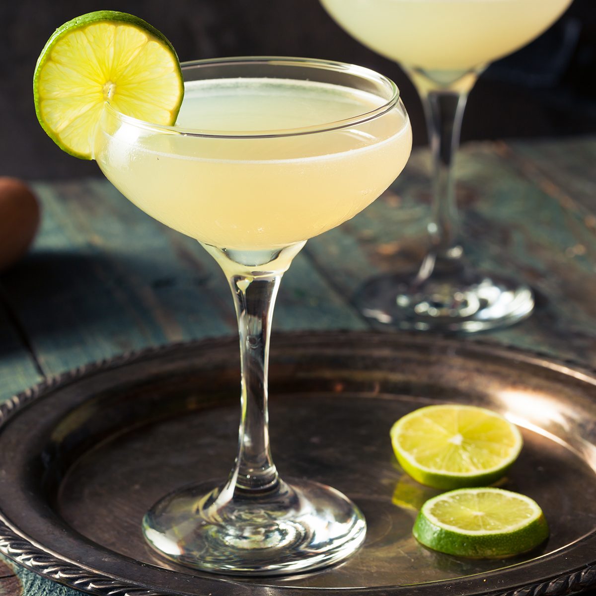 Classic Lime Daiquiri Cocktail with a Garnish