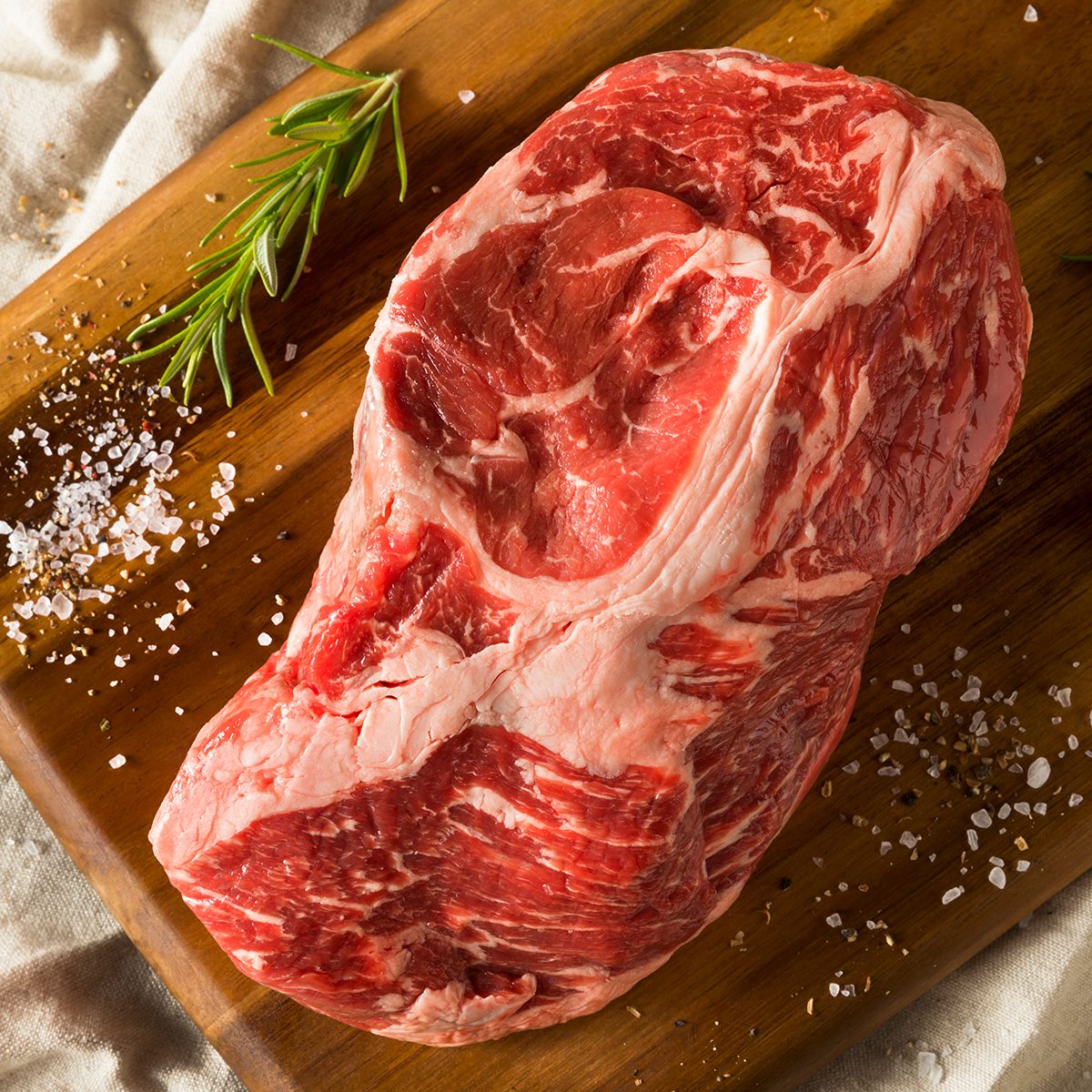 Raw Red Grass Fed Chuck Beef Roast Ready to Cook