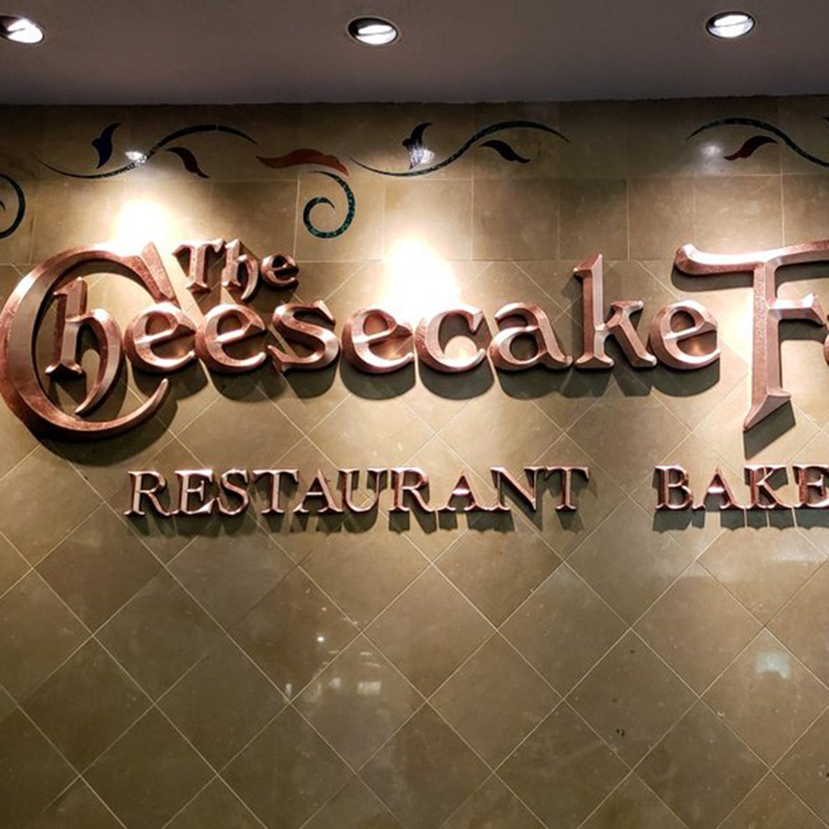 Cheesecake Factory sign