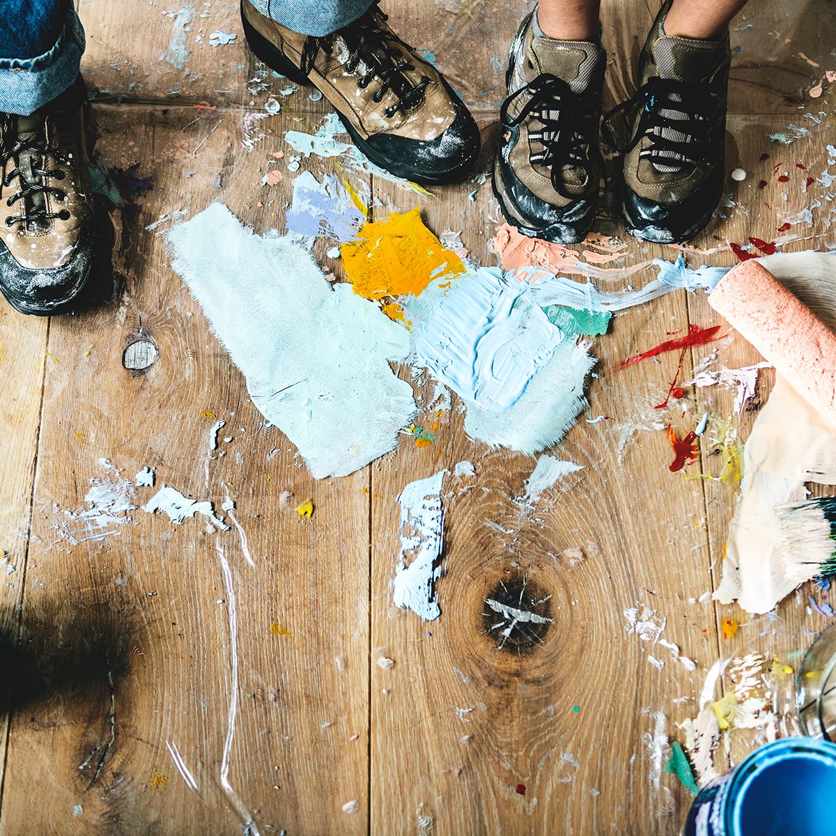 People renovating the house