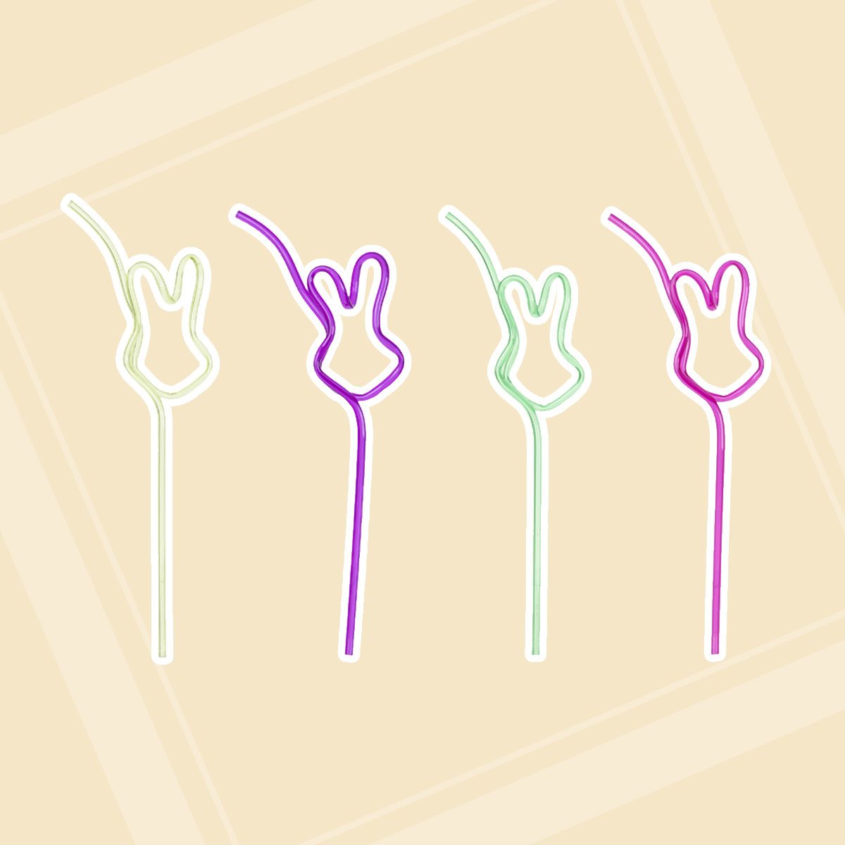 Bunny Crazy Straws easter basket stuffers