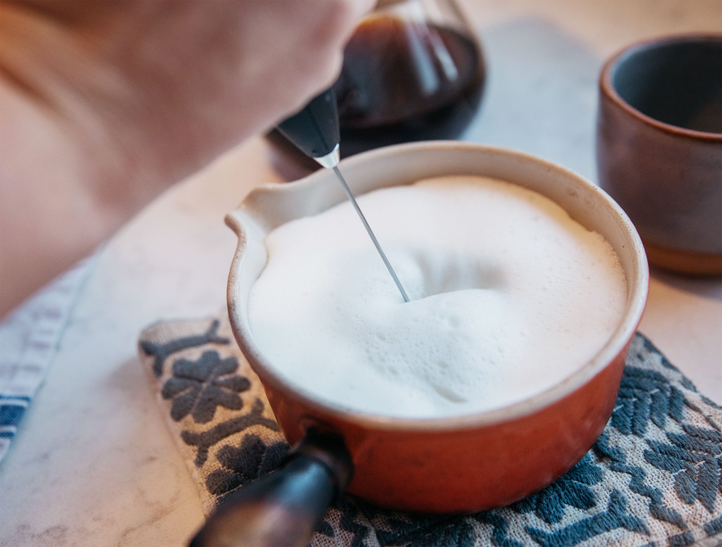 How To Make A Latte At Home Step 2