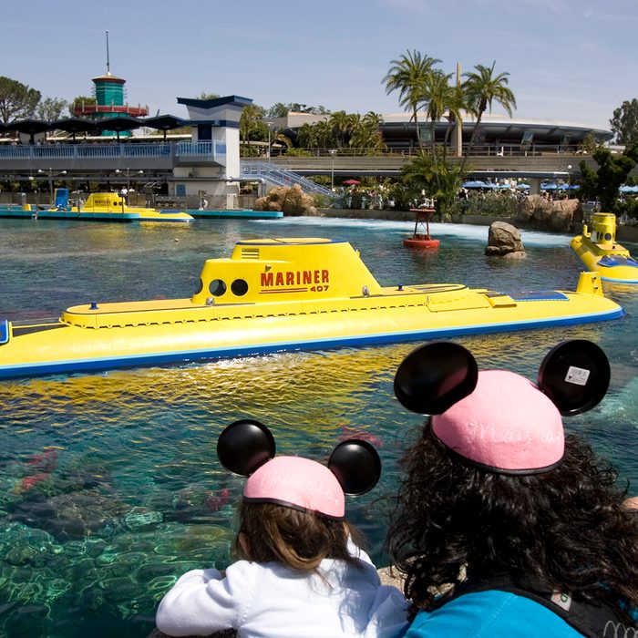 (Anaheim) After being closed for nine years, the Disneyland submarines finally get a return voyage. With a new coating of exterior paint the attraction is now known at the Finding Nemo Submarine Voyage. The submarines are also environmentally friendly with new electric motors, replacing the old diesel engines. The view of the submarine lagoon you see the submarine port and the Monorail platform PHOTOGRAPHED TUESDAY JUNE 5, 2007 (Photo by Don Kelsen/Los Angeles Times via Getty Images)