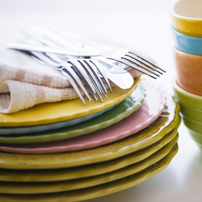 Stack of bowls and plates
