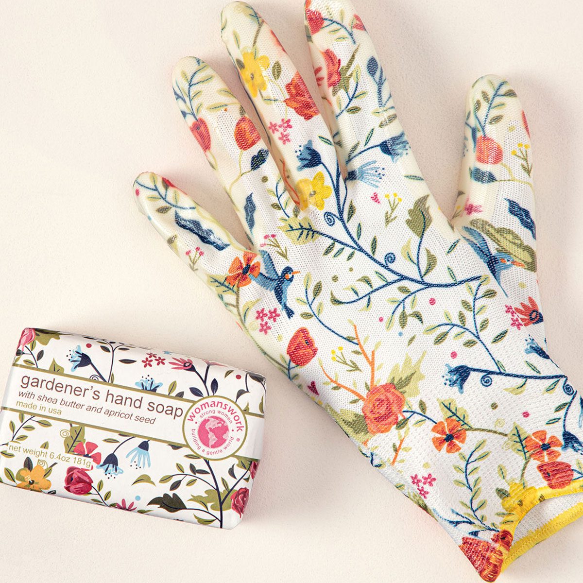 Garden Gloves And Soap Set