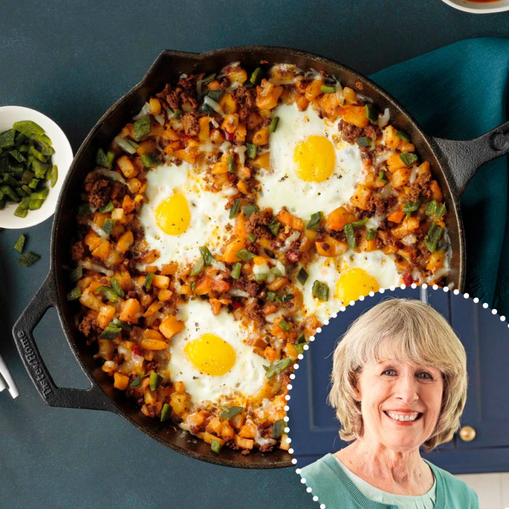 ROTY Joan Hallford Loaded Huevos Rancheros with Roasted Poblano Peppers