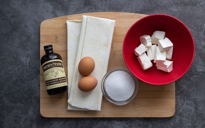 Ingredients including puff pastry, vanilla and cream cheese. starbucks cheese danish copycat