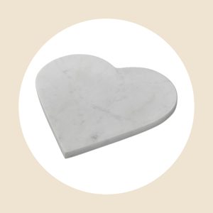 White Marble Heart Cheese Board