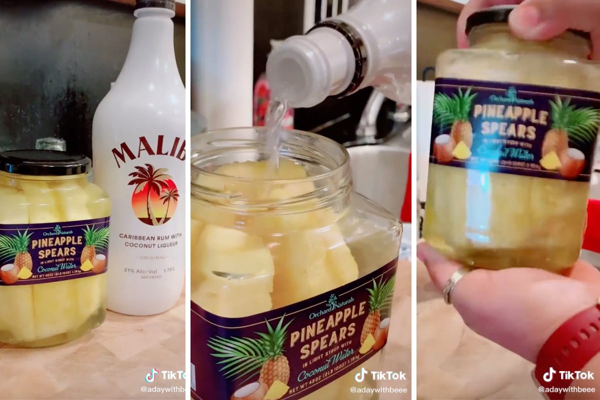 People Are Making “Adult Pineapples” with Malibu Rum and Pineapple Spears