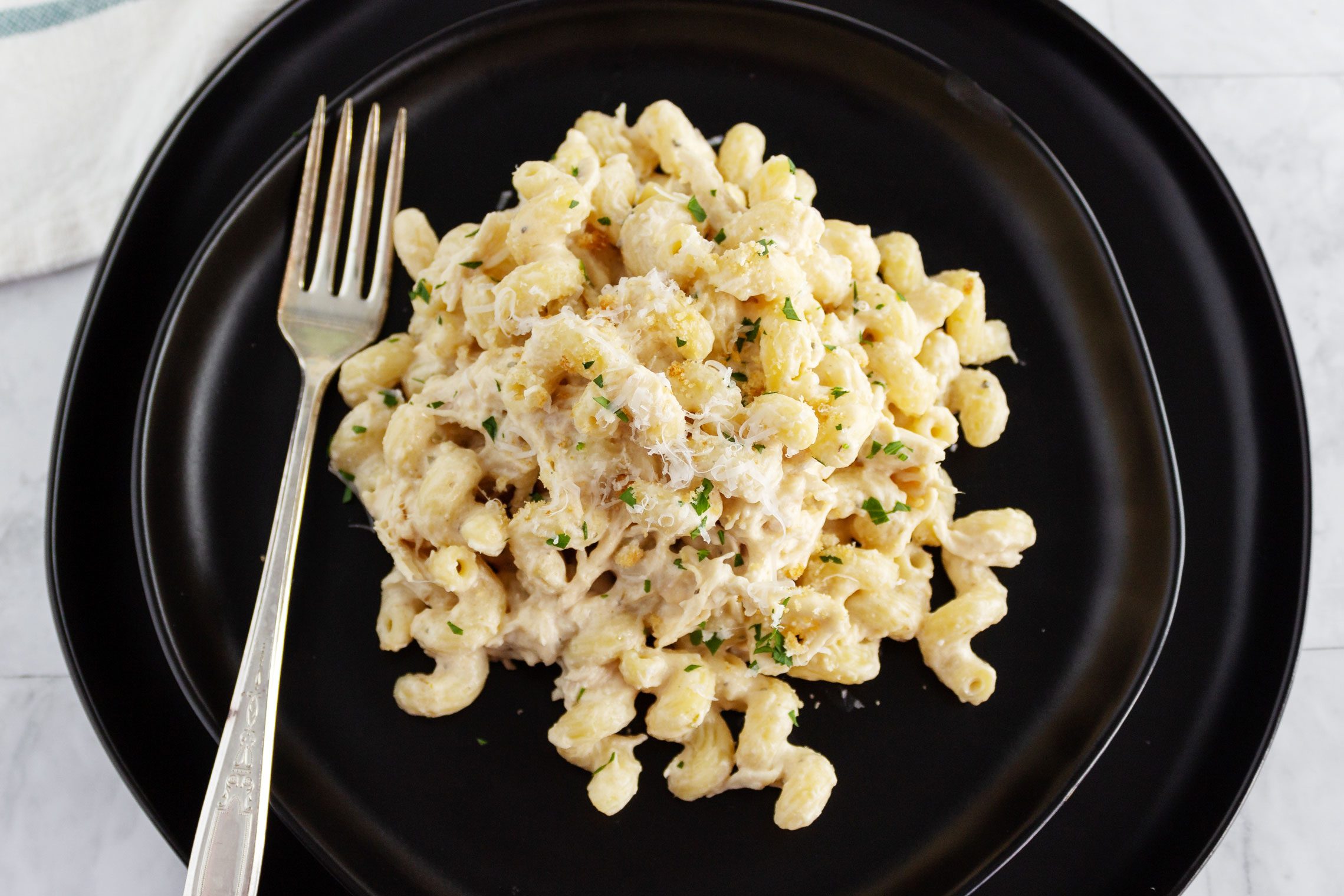 Olive Garden Chicken Pasta on the Plate Nancy Mock