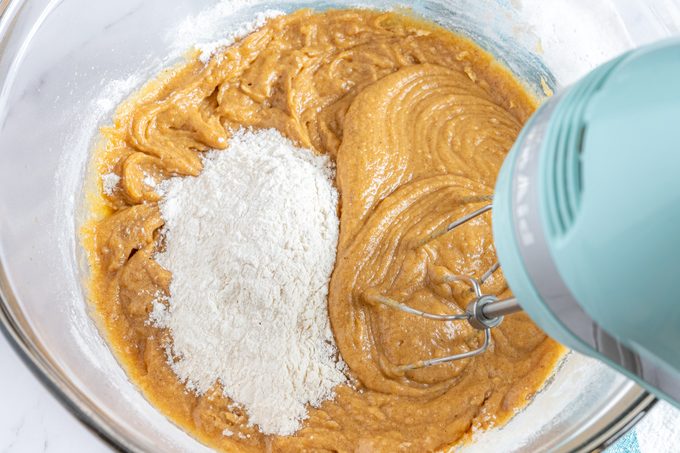 mixed dry ingredients for pumpkin bread