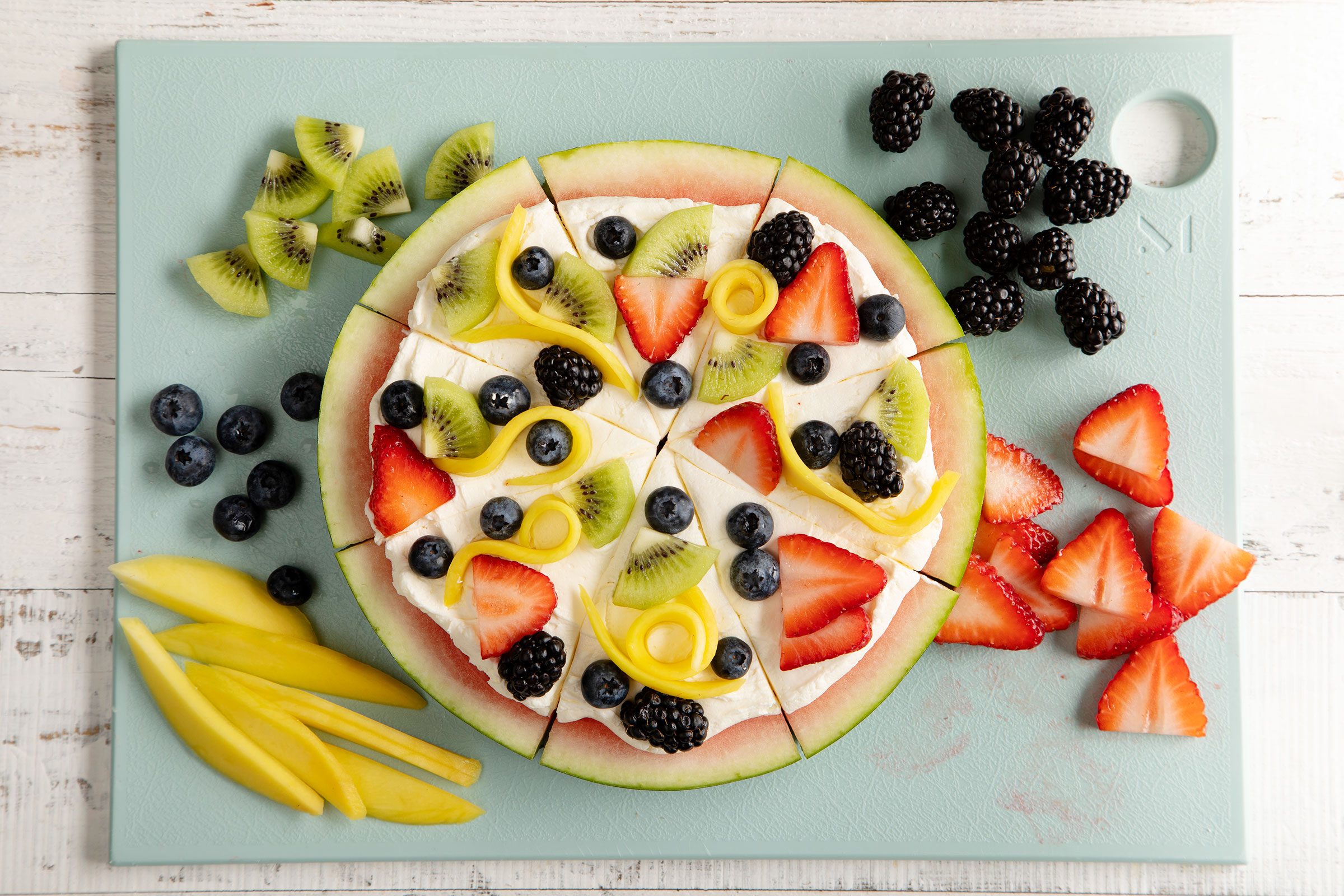 How to Make Watermelon Pizza with Cream Cheese Frosting