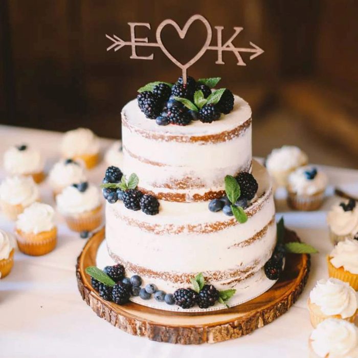 Rustic Wedding Cake Topper
