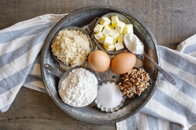 measured out ingredients separated in a bowl