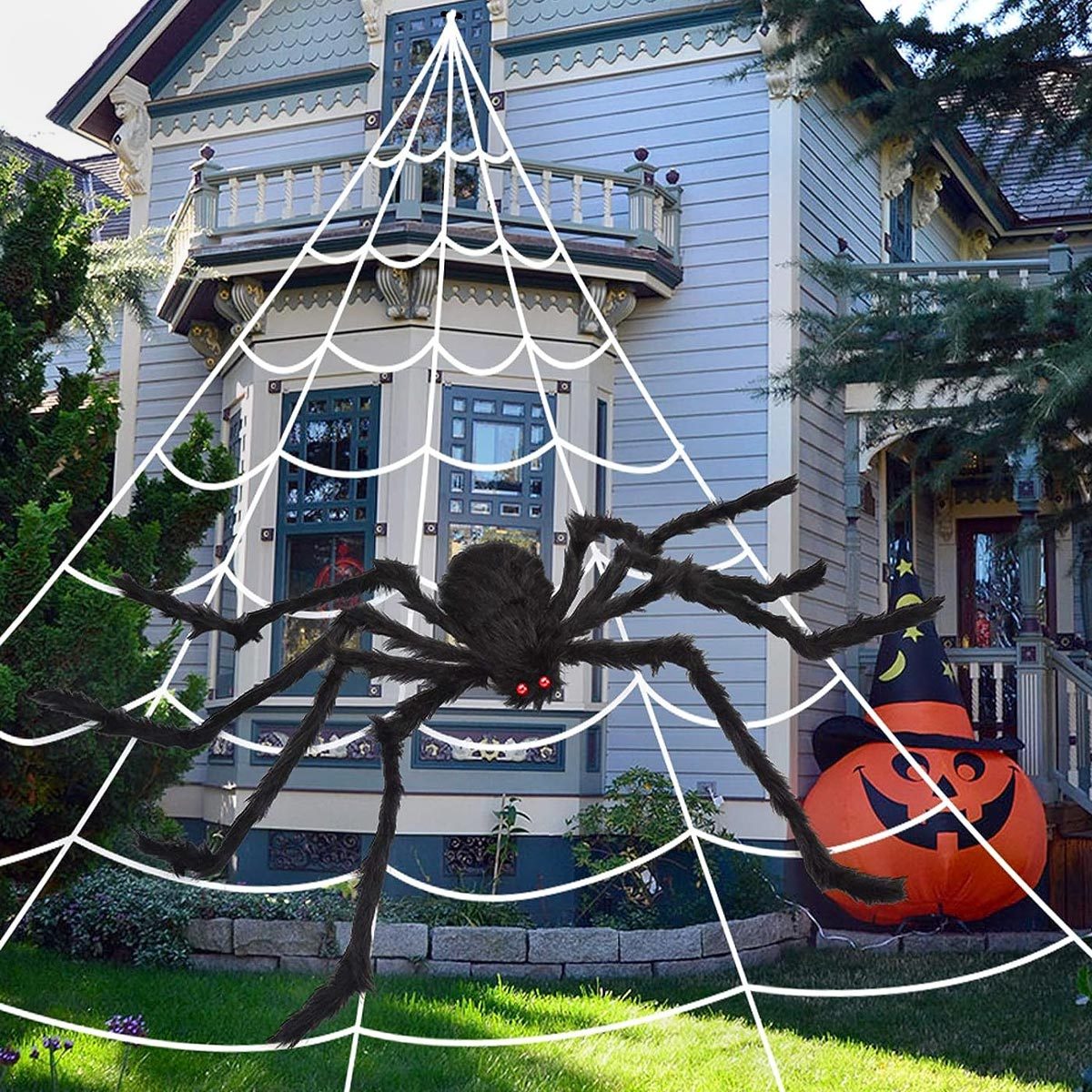 67 Foot Spiderweb And Spider