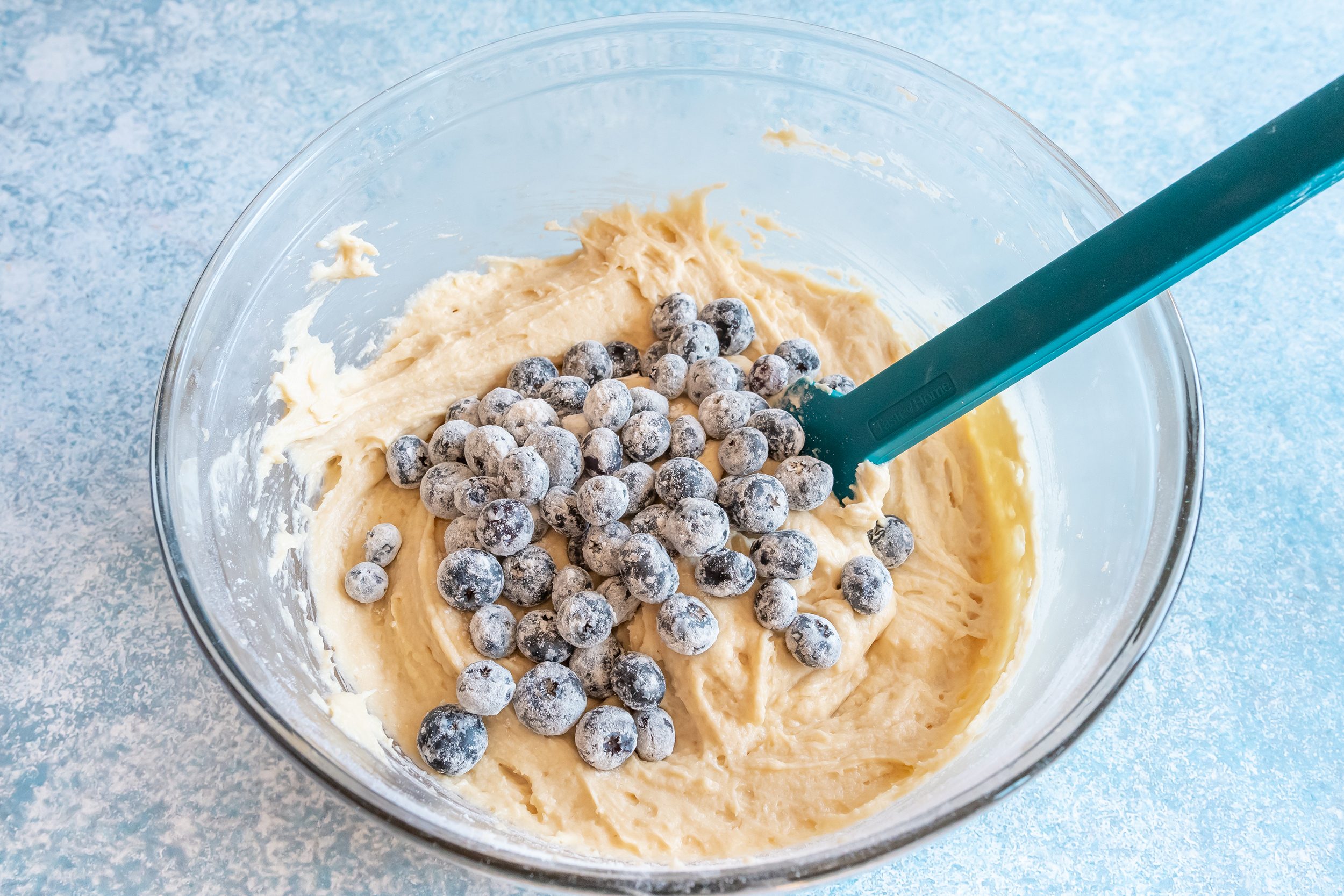 add blueberries to batter
