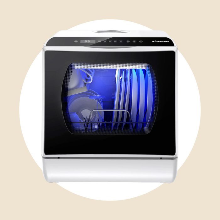 Airmsen Portable Countertop Dishwasher With 5 Liter Built In Water Tank