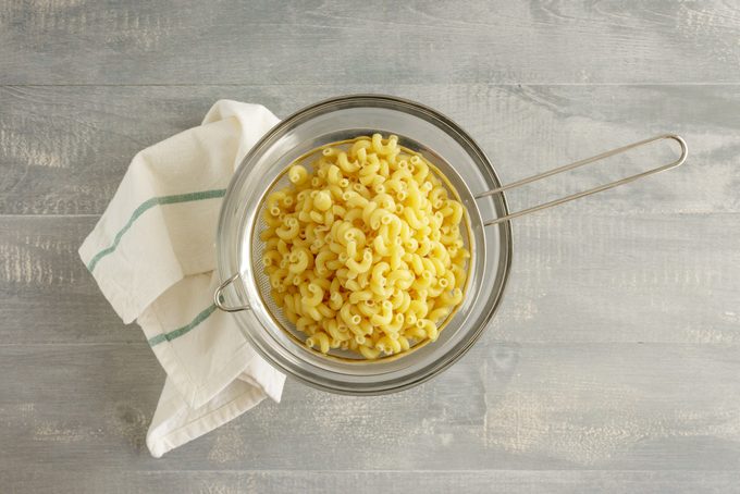 Ina Garten's Overnight Mac and Cheese cooked pasta