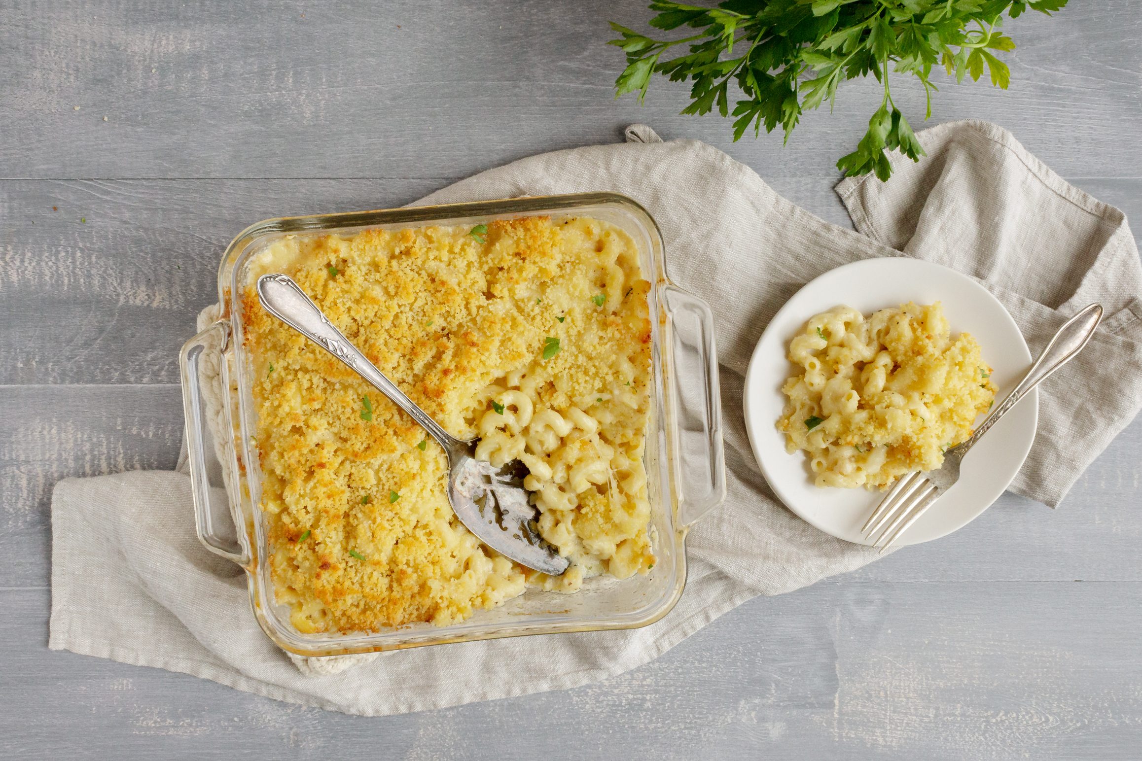 Ina Garten Overnight Mac and Cheese in Square Dish