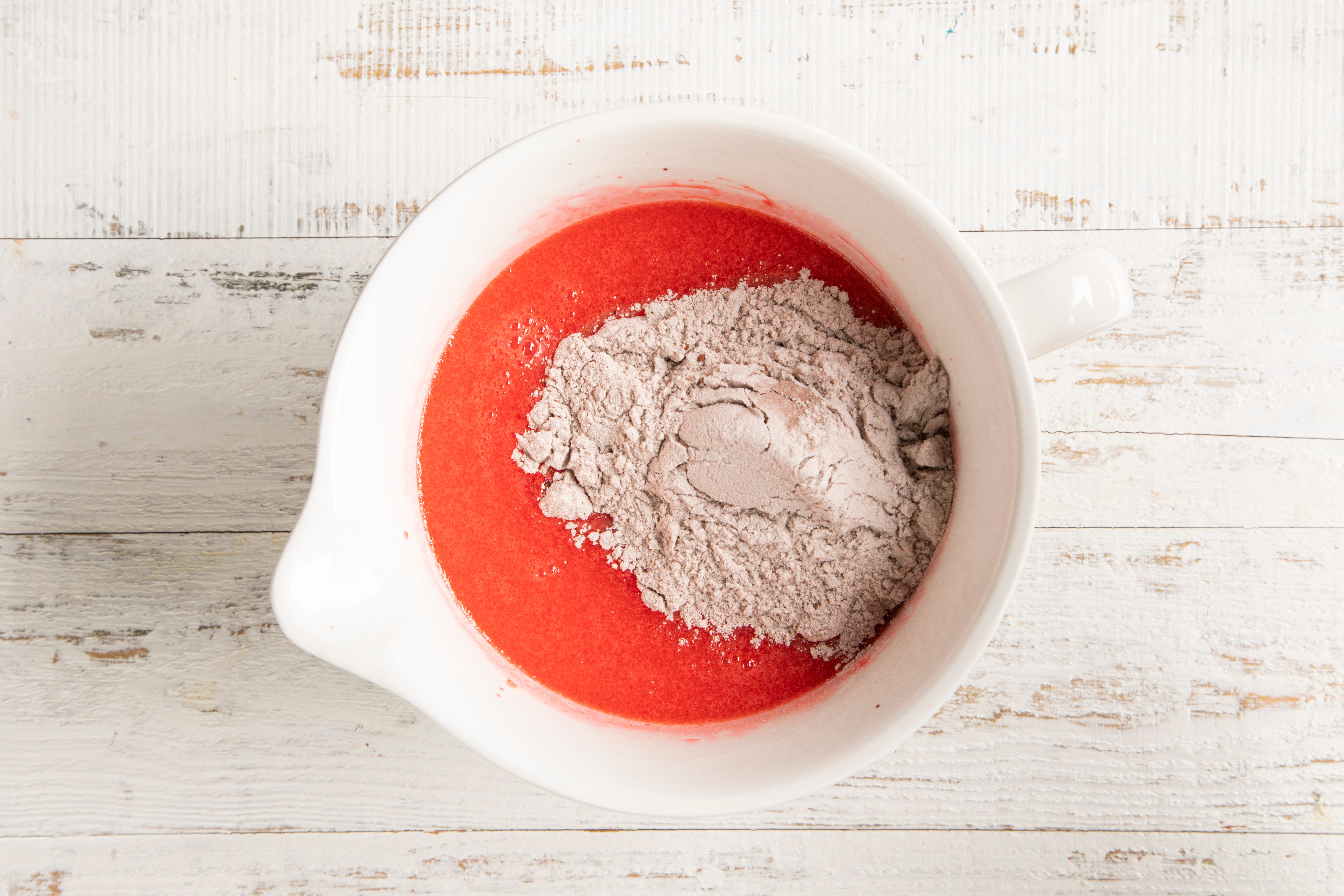 how to make a gluten free red velvet cake step 3